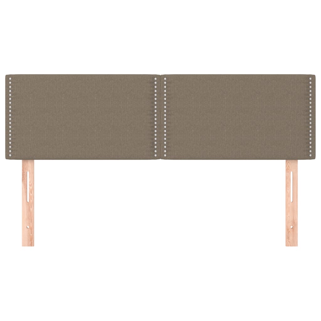 Tăblii de pat, 2 buc., gri taupe, 72x5x78/88 cm, textil GartenMobel Dekor