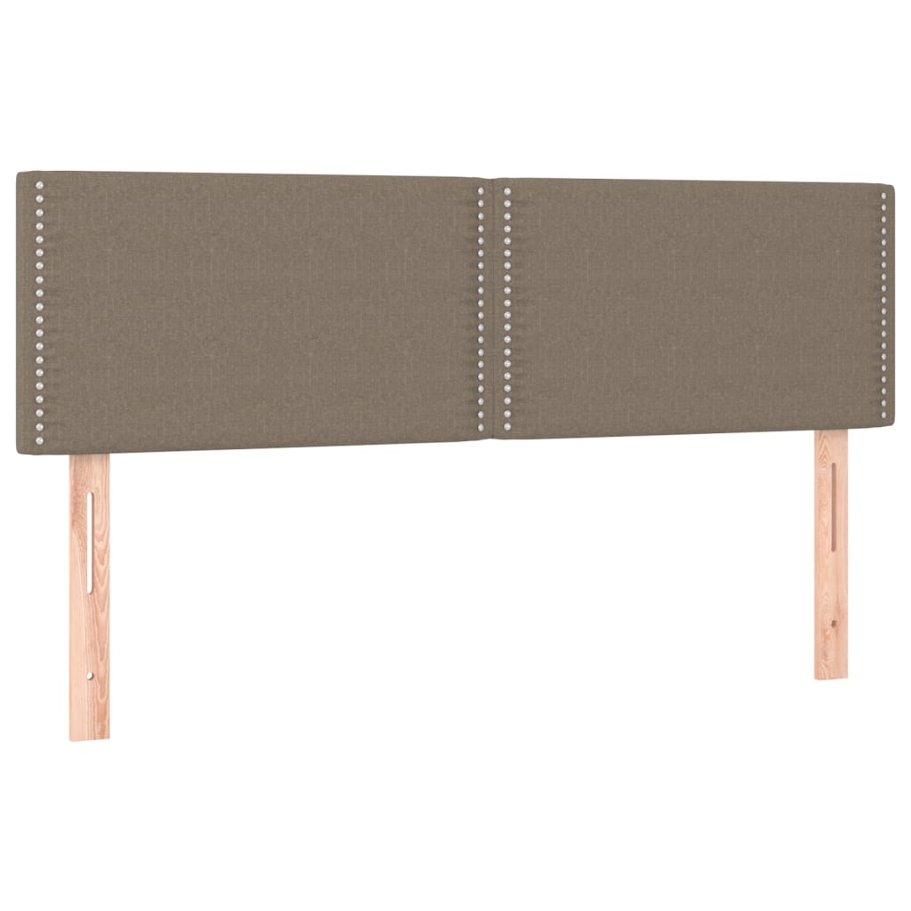 Tăblii de pat, 2 buc., gri taupe, 72x5x78/88 cm, textil GartenMobel Dekor