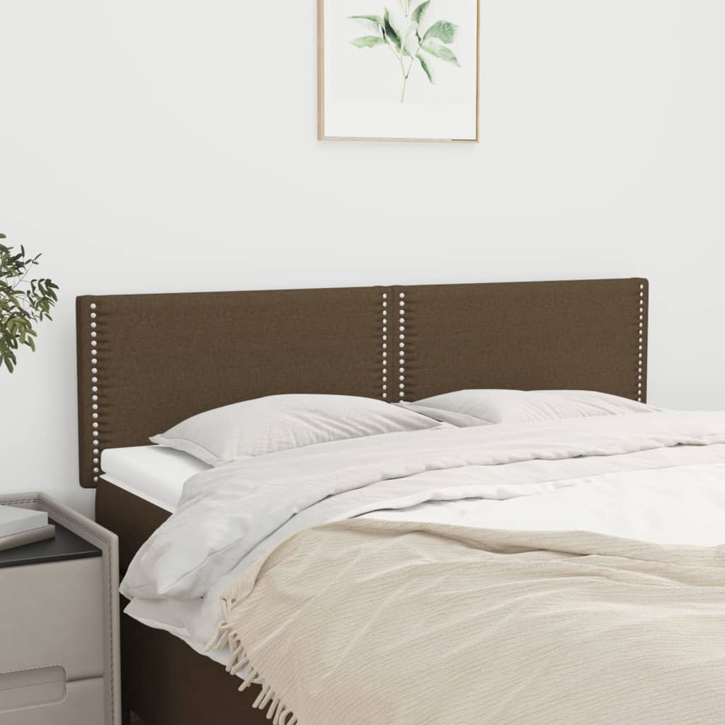 Tăblii de pat, 2 buc., maro închis, 72x5x78/88 cm, textil GartenMobel Dekor