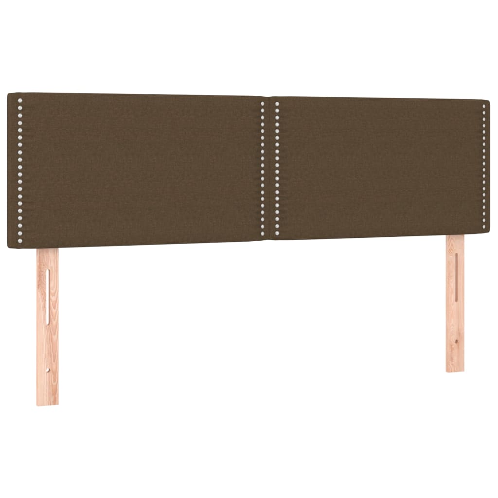 Tăblii de pat, 2 buc., maro închis, 72x5x78/88 cm, textil GartenMobel Dekor