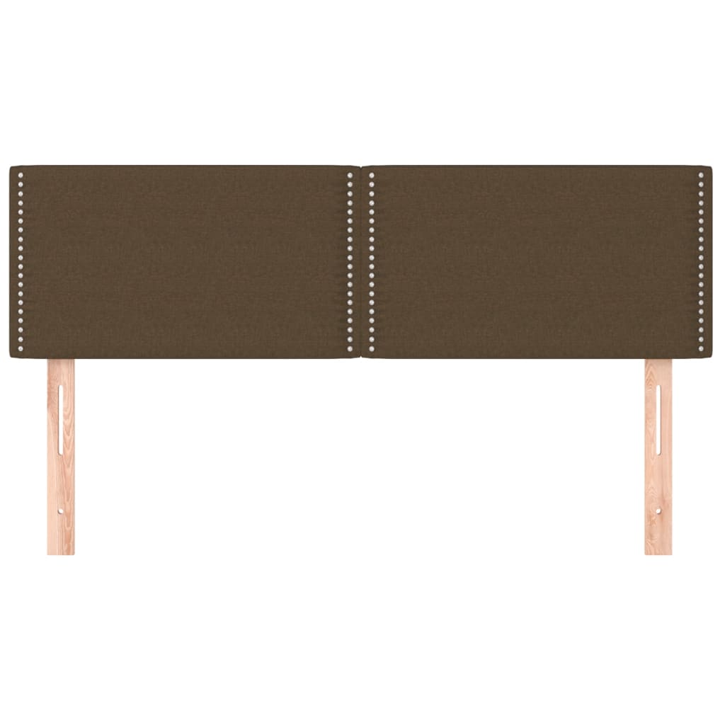 Tăblii de pat, 2 buc., maro închis, 72x5x78/88 cm, textil GartenMobel Dekor