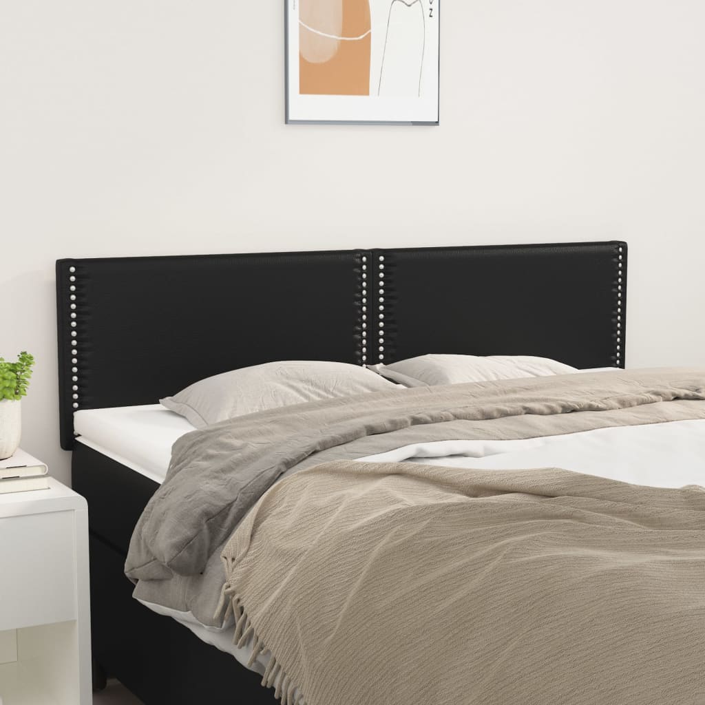 Tăblii de pat, 2 buc., negru, 72x5x78/88 cm, piele ecologică GartenMobel Dekor
