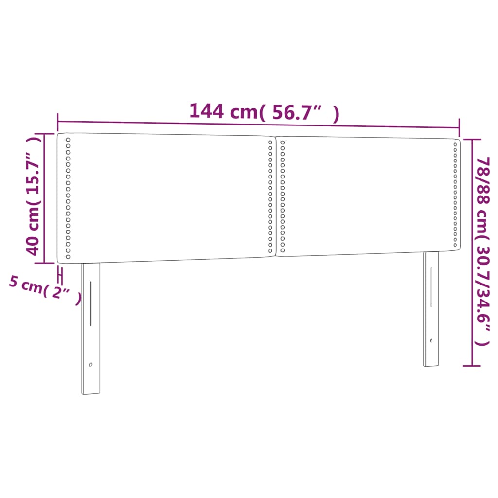 Tăblii de pat, 2 buc., negru, 72x5x78/88 cm, piele ecologică GartenMobel Dekor