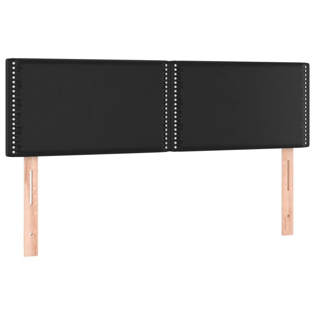 Tăblii de pat, 2 buc., negru, 72x5x78/88 cm, piele ecologică GartenMobel Dekor