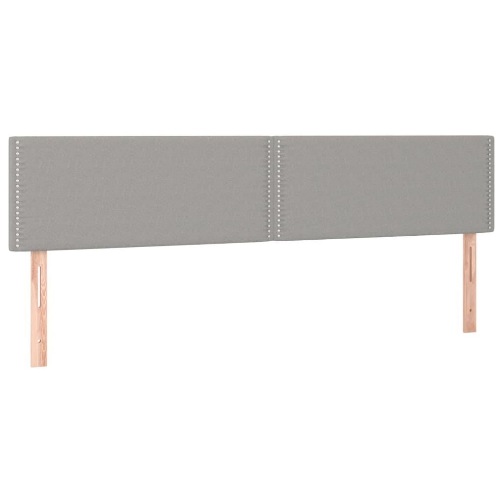 Tăblii de pat, 2 buc, gri deschis, 100x5x78/88 cm, textil GartenMobel Dekor