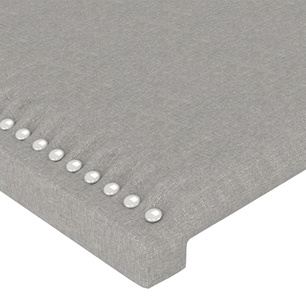 Tăblii de pat, 2 buc, gri deschis, 100x5x78/88 cm, textil GartenMobel Dekor