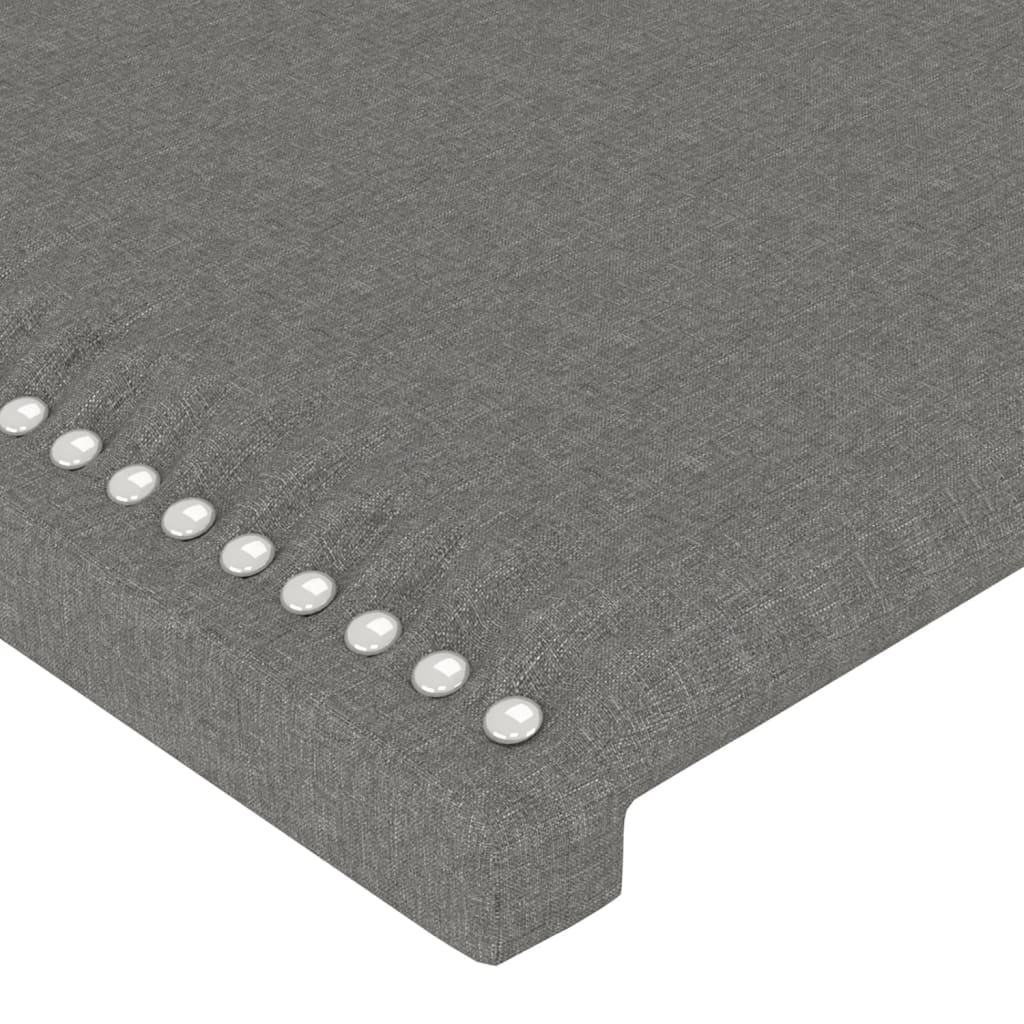 Tăblii de pat, 2 buc, gri închis, 100x5x78/88 cm, textil GartenMobel Dekor