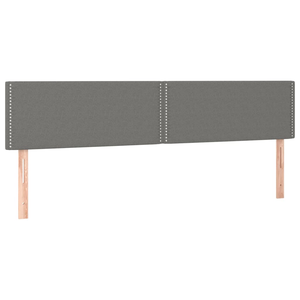 Tăblii de pat, 2 buc, gri închis, 100x5x78/88 cm, textil GartenMobel Dekor