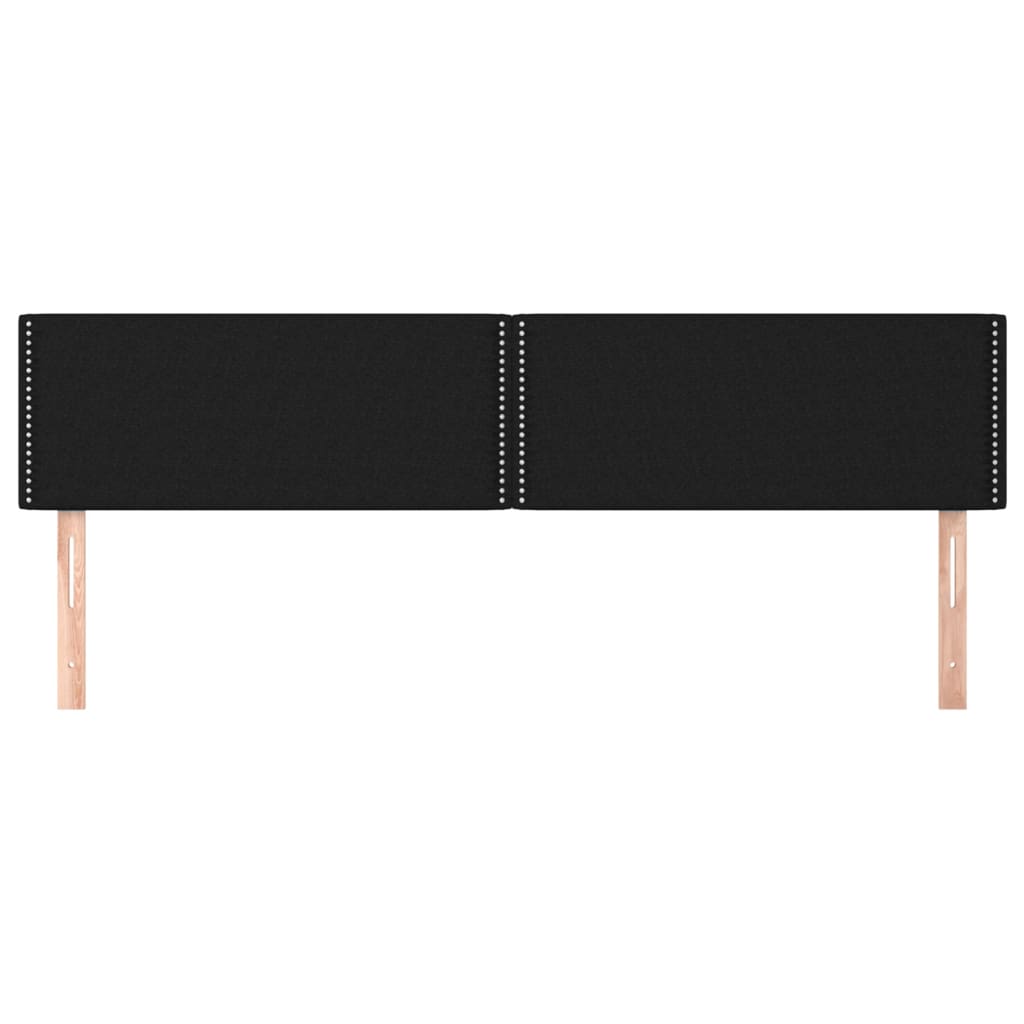 Tăblii de pat, 2 buc, negru, 80x5x78/88 cm, textil GartenMobel Dekor