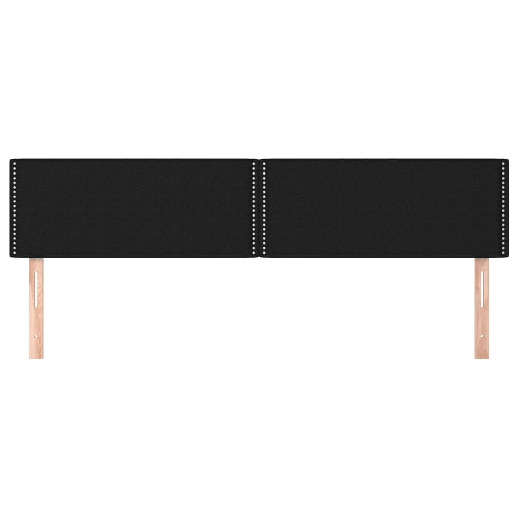 Tăblii de pat, 2 buc, negru, 90x5x78/88 cm, textil GartenMobel Dekor