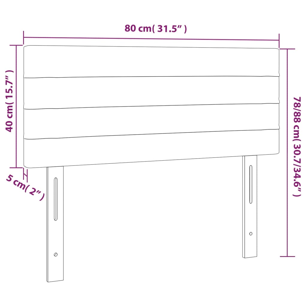 Tăblie de pat, gri deschis, 80x5x78/88 cm, catifea GartenMobel Dekor