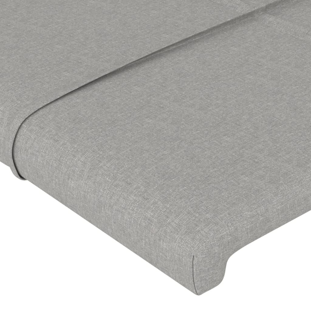 Tăblie de pat, gri deschis, 90x5x78/88 cm, textil GartenMobel Dekor