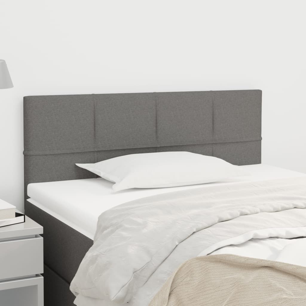 Tăblie de pat, gri închis, 80x5x78/88 cm, textil GartenMobel Dekor