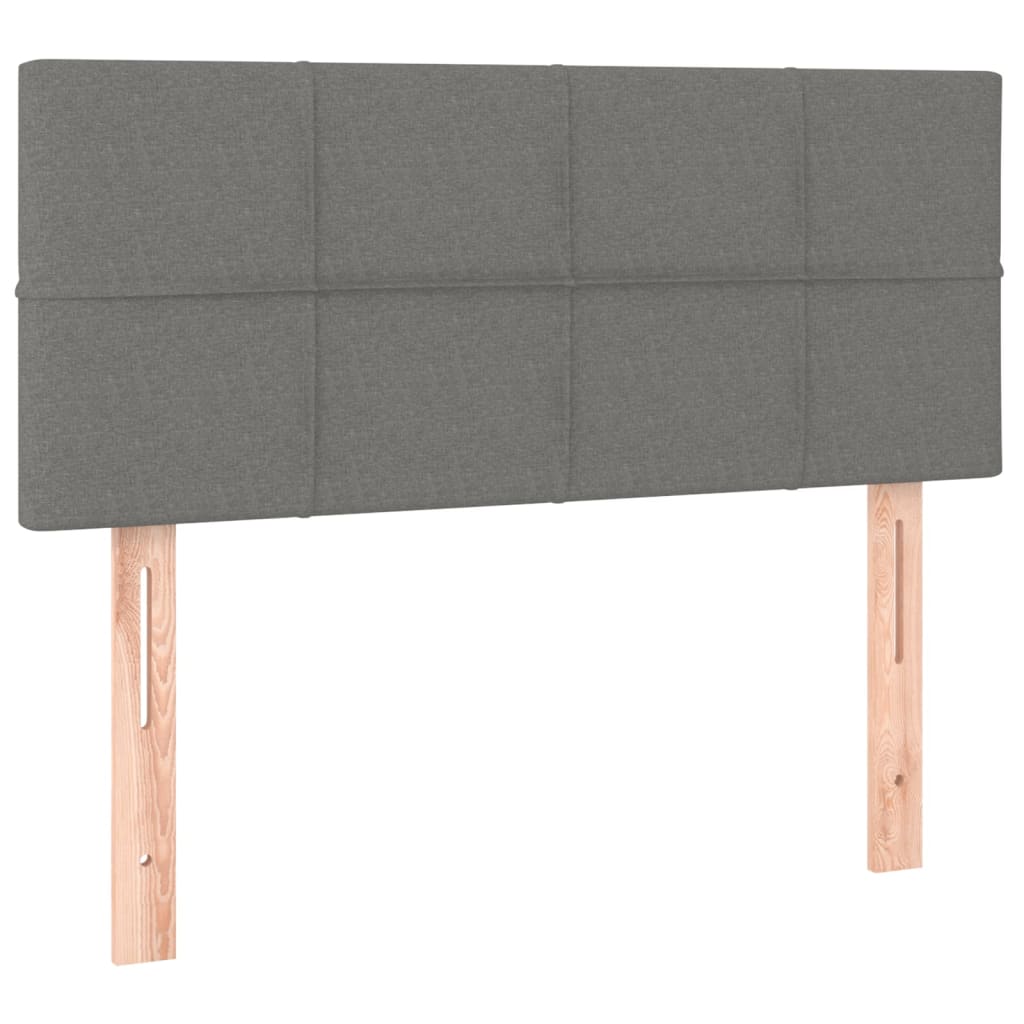 Tăblie de pat, gri închis, 90x5x78/88 cm, textil GartenMobel Dekor