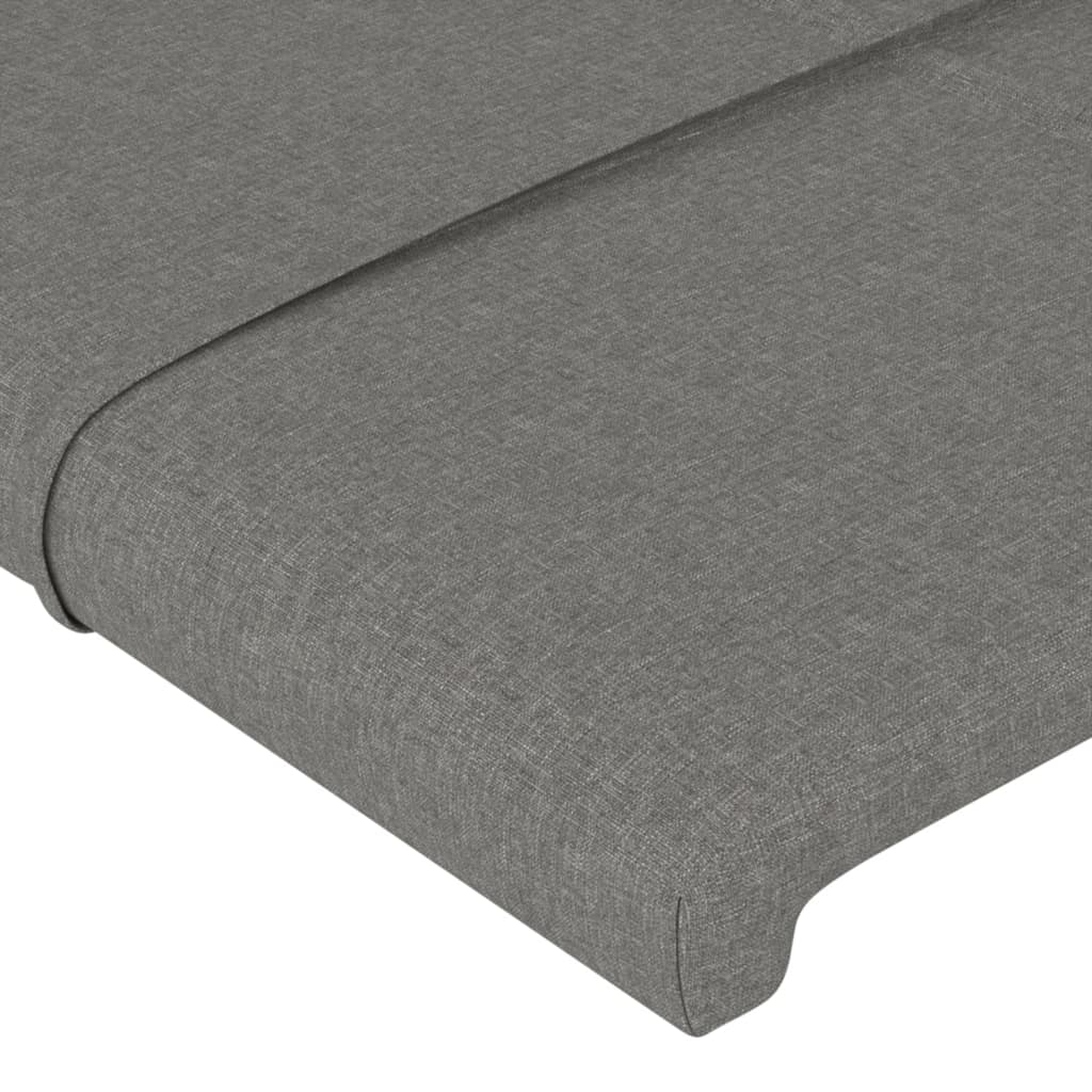 Tăblie de pat, gri închis, 90x5x78/88 cm, textil GartenMobel Dekor