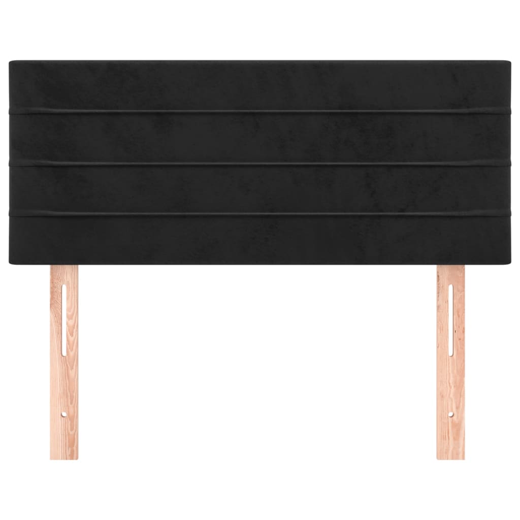 Tăblie de pat, negru, 80x5x78/88 cm, catifea GartenMobel Dekor