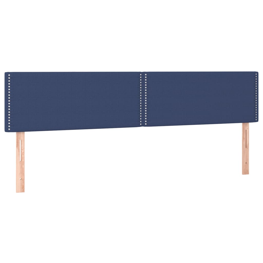 Tăblii de pat, 2 buc, albastru, 100x5x78/88 cm, textil GartenMobel Dekor