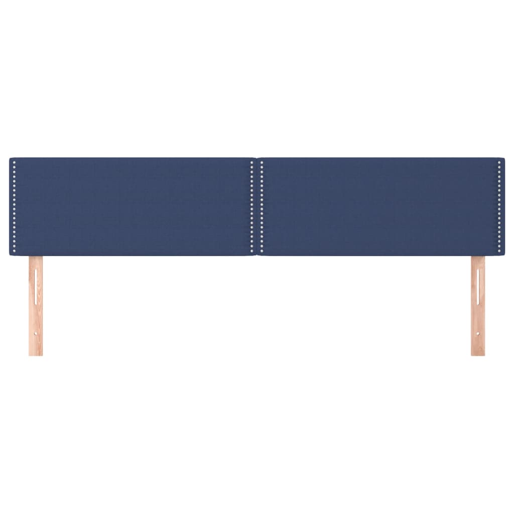 Tăblii de pat, 2 buc, albastru, 100x5x78/88 cm, textil GartenMobel Dekor