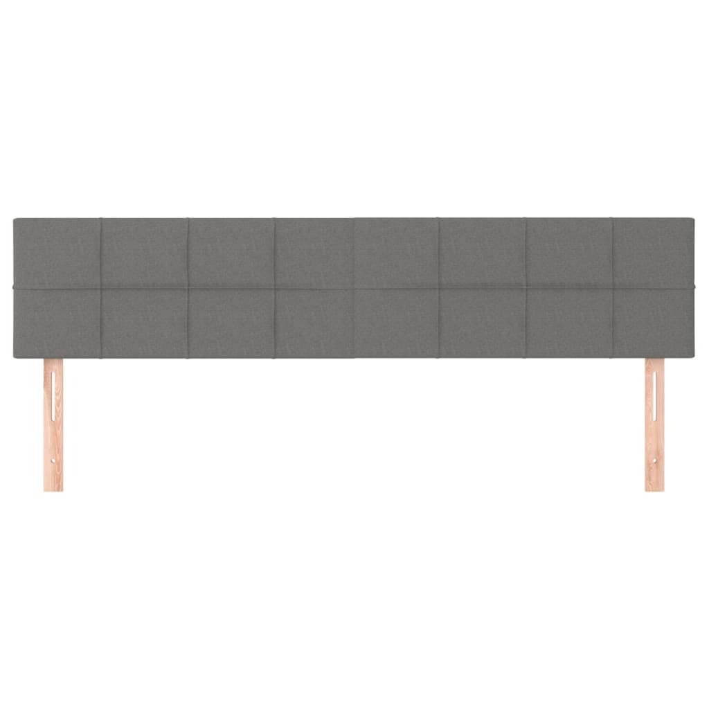 Tăblii de pat, 2 buc, gri închis, 100x5x78/88 cm, textil GartenMobel Dekor