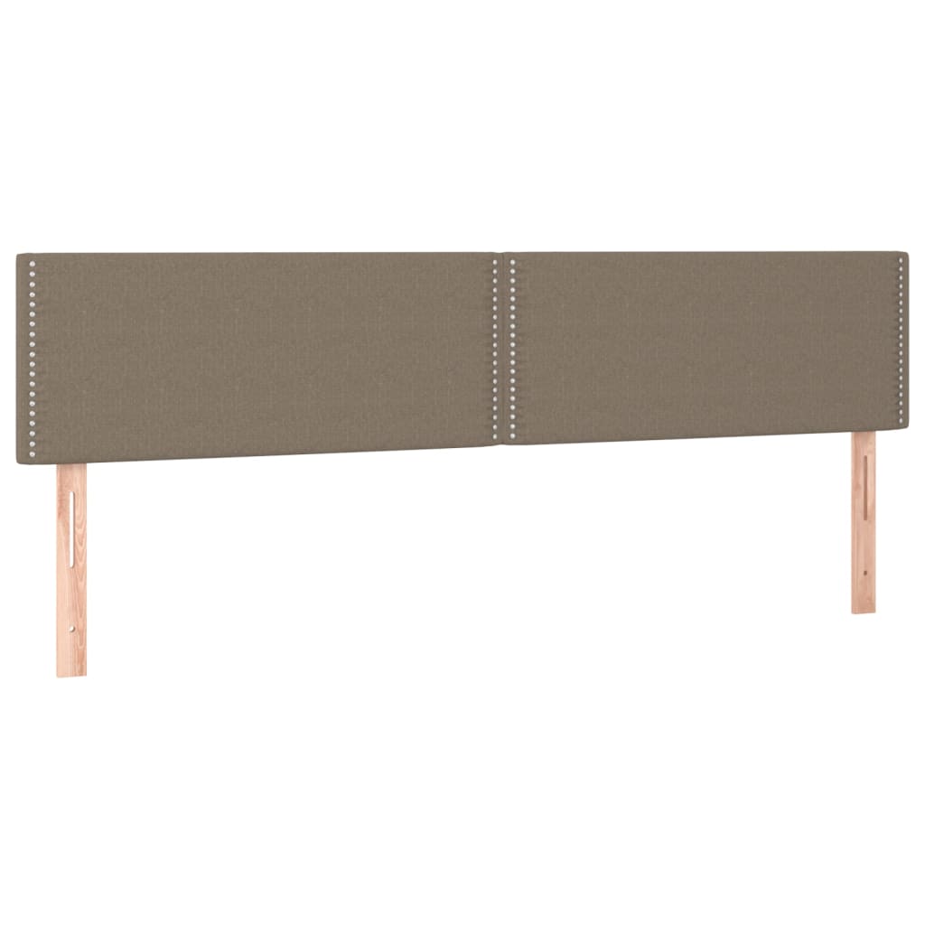 Tăblii de pat, 2 buc, gri taupe, 100x5x78/88 cm, textil GartenMobel Dekor