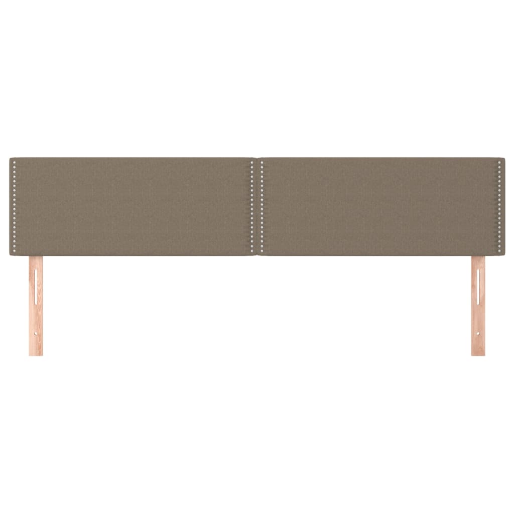 Tăblii de pat, 2 buc, gri taupe, 100x5x78/88 cm, textil GartenMobel Dekor