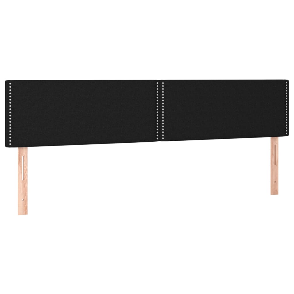 Tăblii de pat, 2 buc, negru, 100x5x78/88 cm, textil GartenMobel Dekor