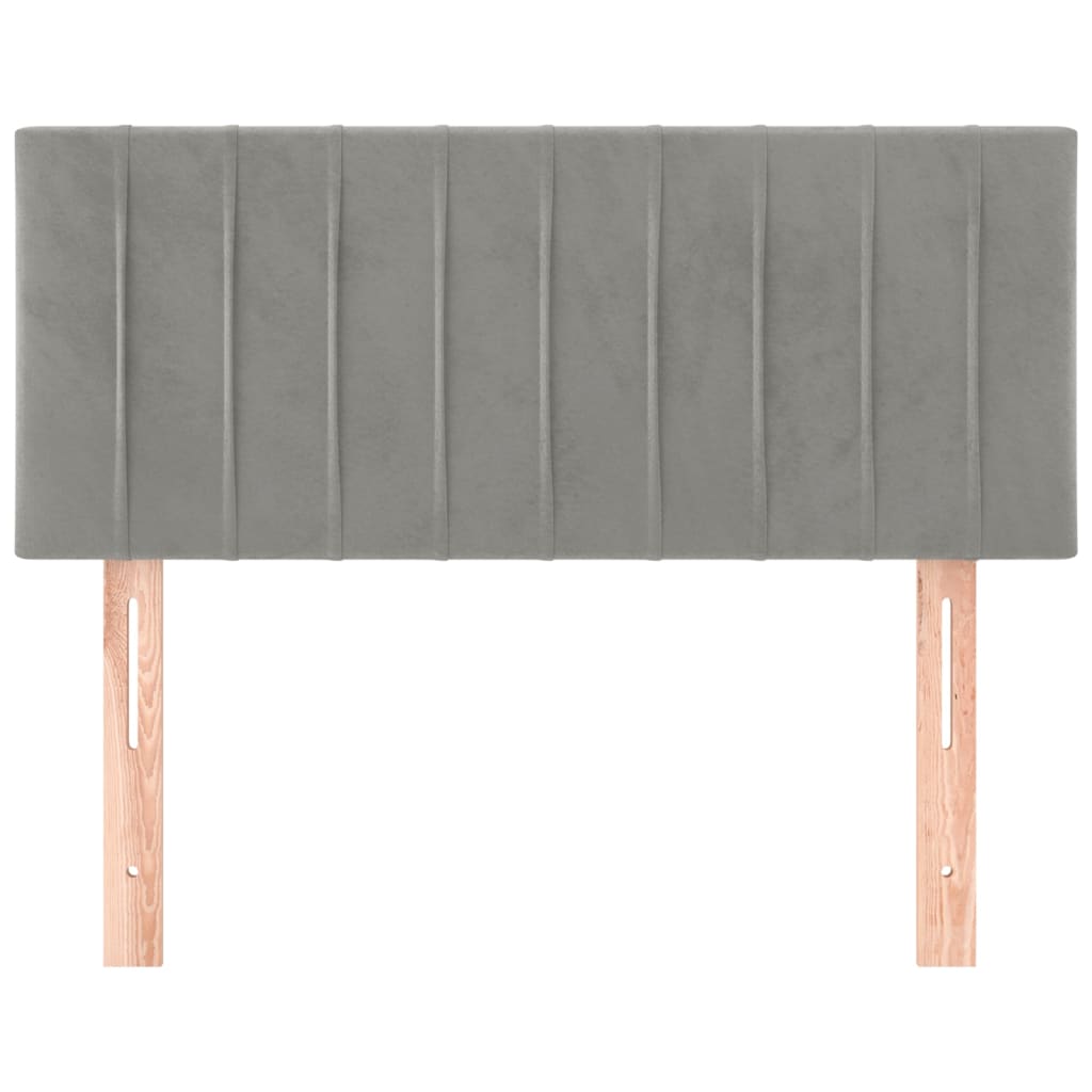 Tăblie de pat, gri deschis, 100x5x78/88 cm, catifea GartenMobel Dekor
