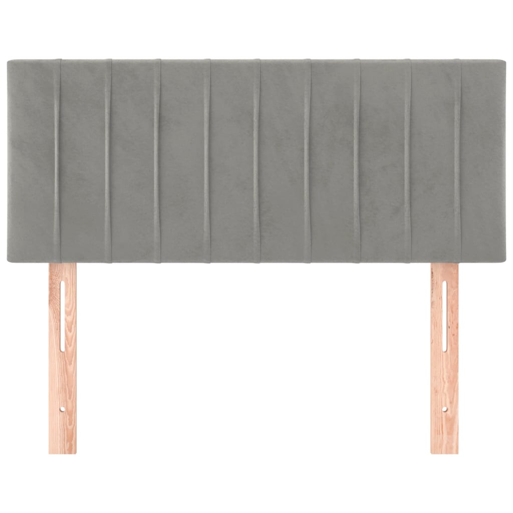 Tăblie de pat, gri deschis, 90x5x78/88 cm, catifea GartenMobel Dekor