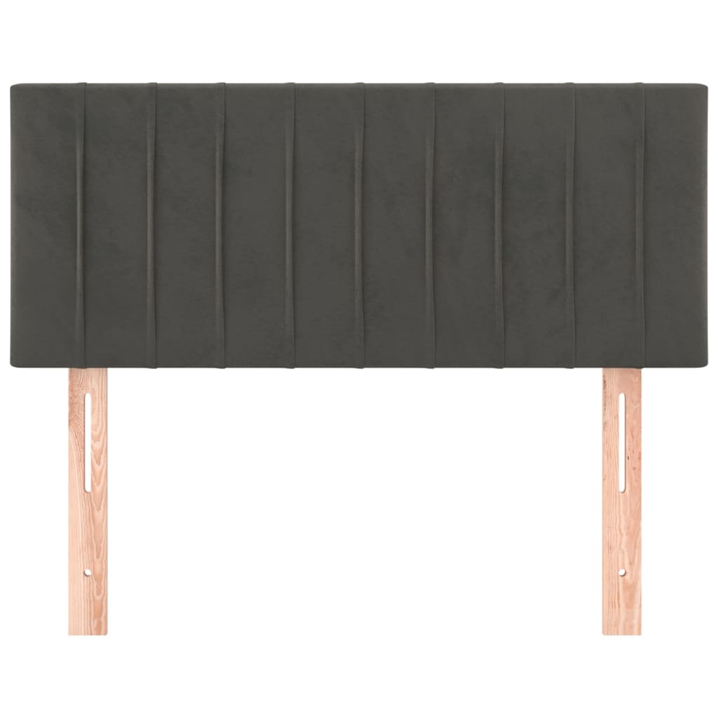 Tăblie de pat, gri închis, 80x5x78/88 cm, catifea GartenMobel Dekor