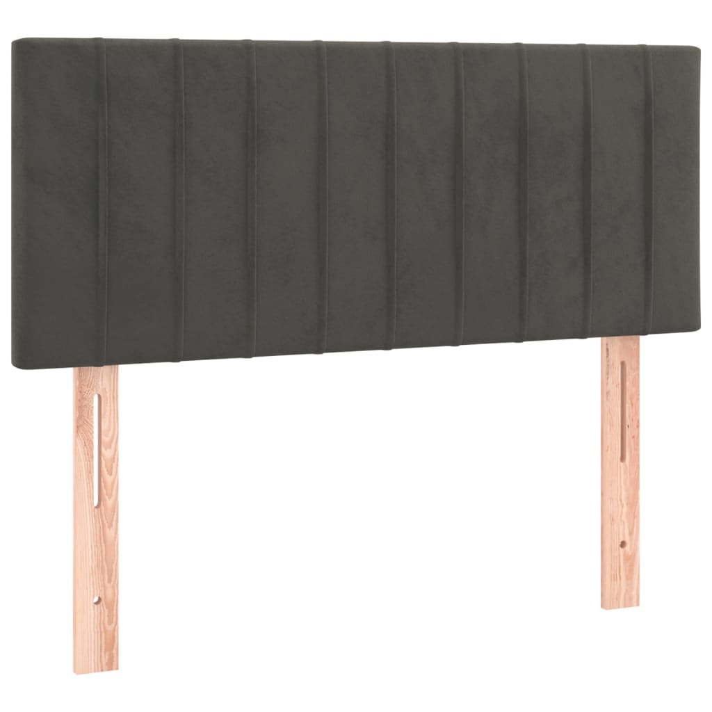 Tăblie de pat, gri închis, 80x5x78/88 cm, catifea GartenMobel Dekor