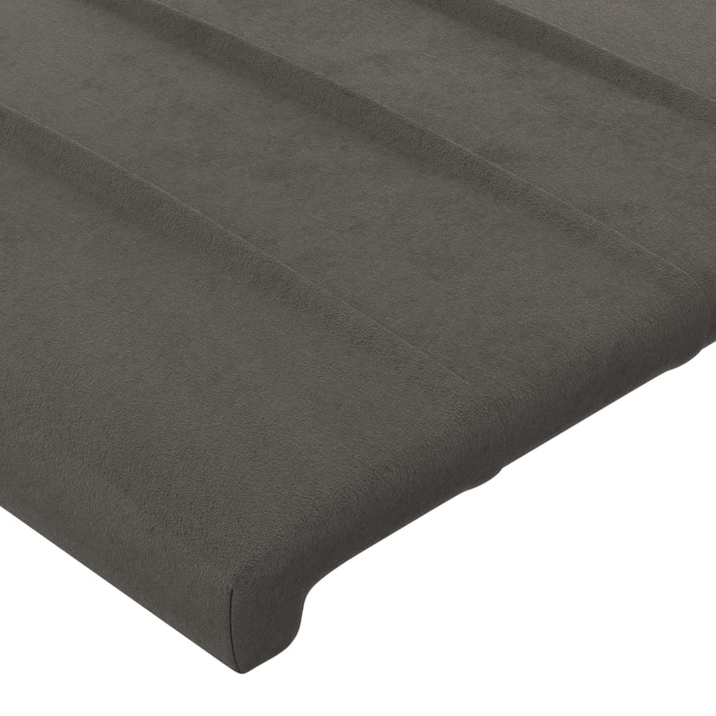 Tăblie de pat, gri închis, 80x5x78/88 cm, catifea GartenMobel Dekor