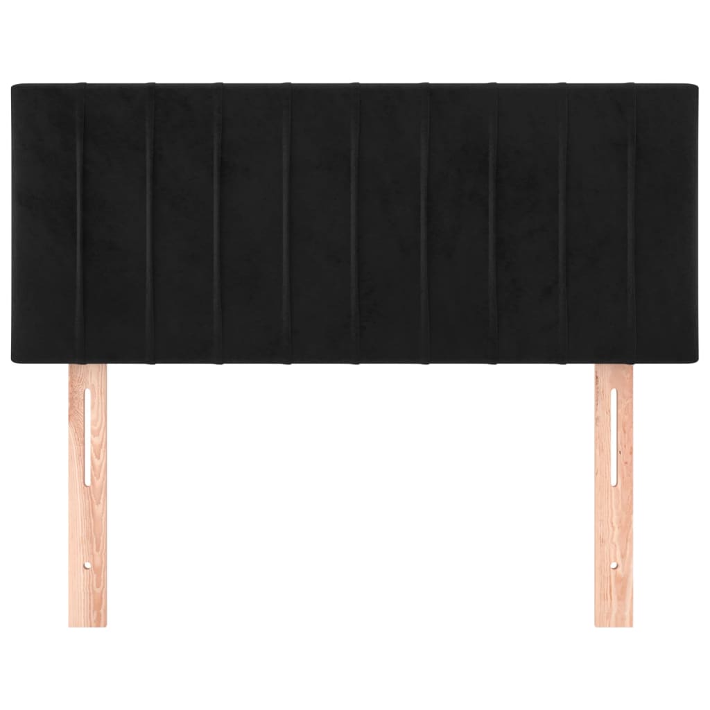 Tăblie de pat, negru, 80x5x78/88 cm, catifea GartenMobel Dekor