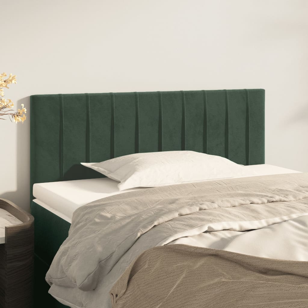 Tăblie de pat, verde închis, 90x5x78/88 cm, catifea GartenMobel Dekor