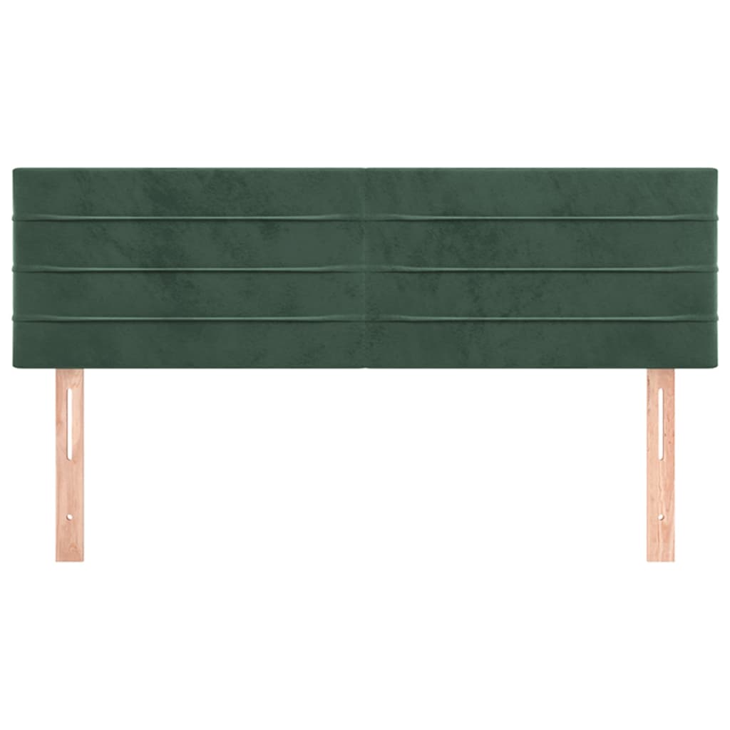 Tăblii de pat, 2 buc., verde închis, 72x5x78/88 cm, catifea GartenMobel Dekor