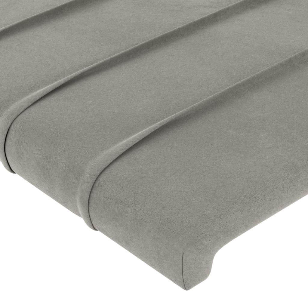 Tăblii de pat, 2 buc, gri deschis, 100x5x78/88 cm, catifea GartenMobel Dekor