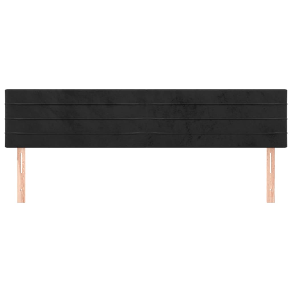 Tăblii de pat, 2 buc, negru, 90x5x78/88 cm, catifea GartenMobel Dekor