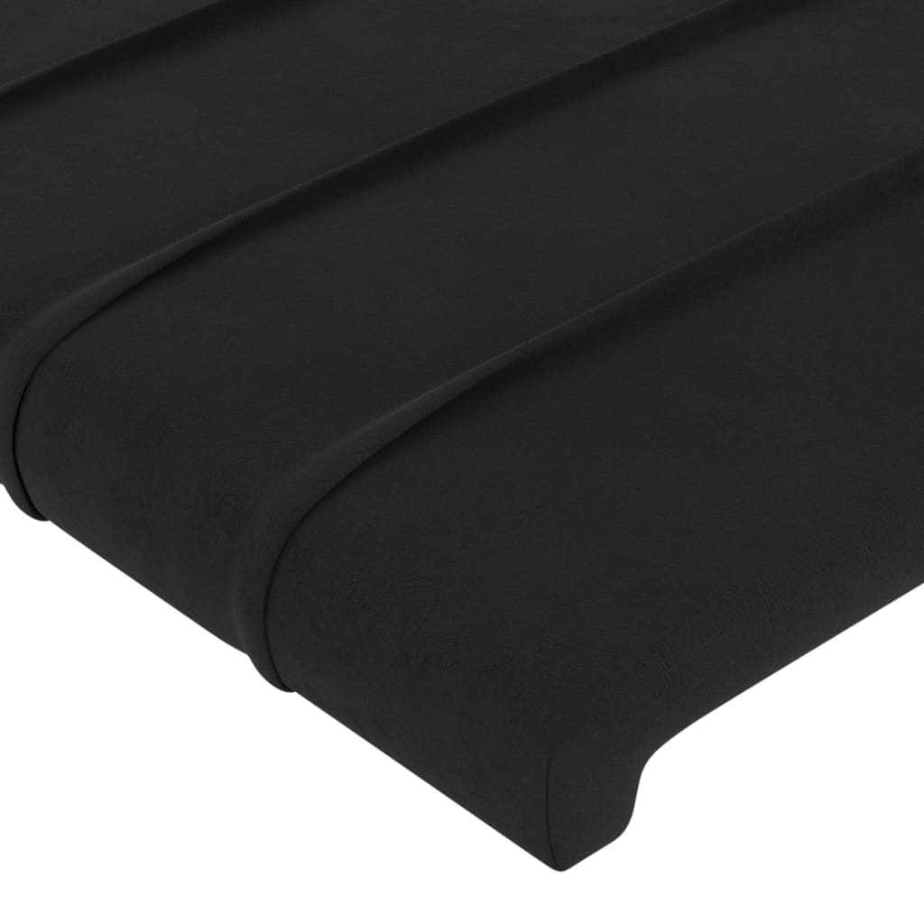 Tăblii de pat, 2 buc, negru, 90x5x78/88 cm, catifea GartenMobel Dekor