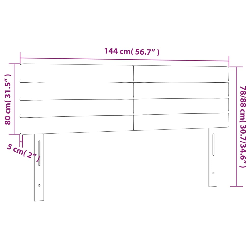 Tăblii de pat, 2 buc, roz, 72x5x78/88 cm, catifea GartenMobel Dekor
