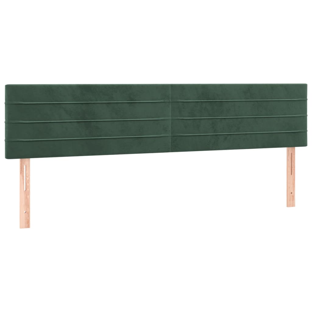Tăblii de pat, 2 buc, verde închis, 100x5x78/88 cm, catifea GartenMobel Dekor