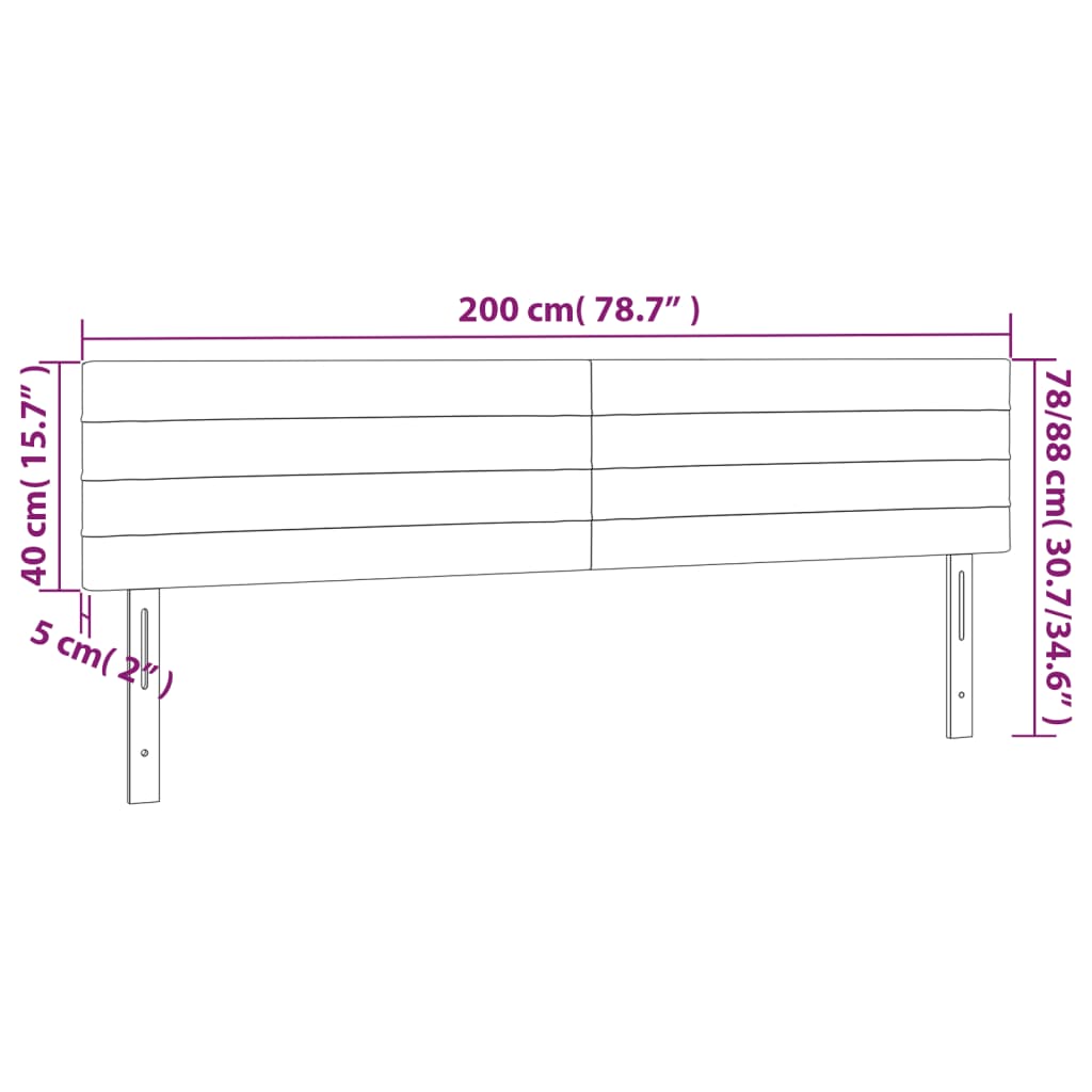 Tăblii de pat, 2 buc, verde închis, 100x5x78/88 cm, catifea GartenMobel Dekor