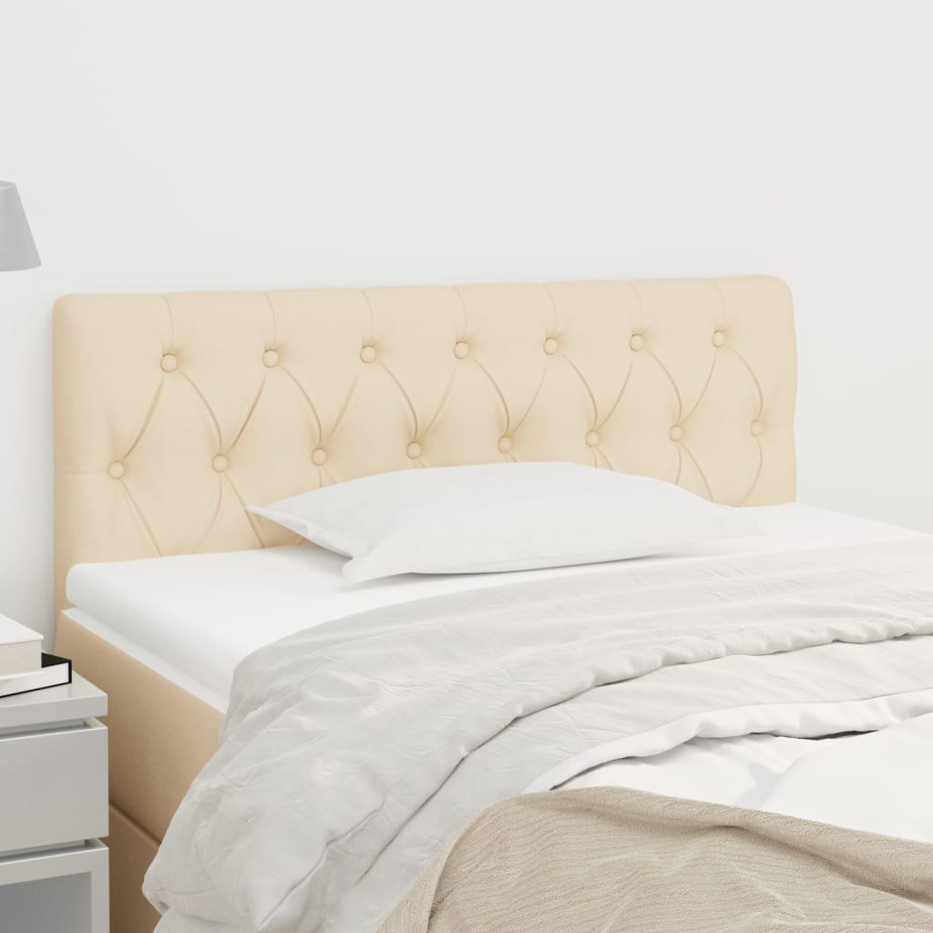 Tăblie de pat, crem, 90x7x78/88 cm, textil GartenMobel Dekor