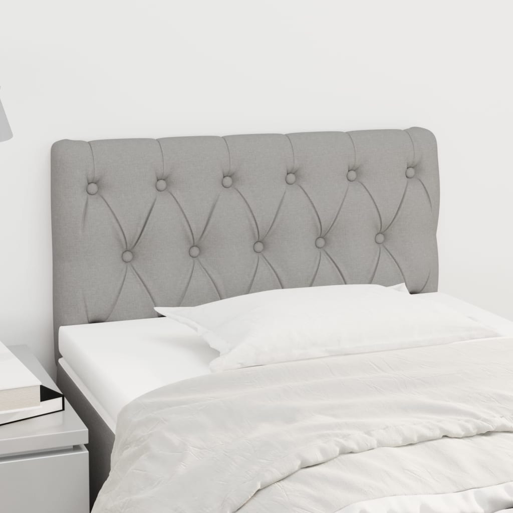 Tăblie de pat, gri deschis, 80x7x78/88 cm, textil GartenMobel Dekor