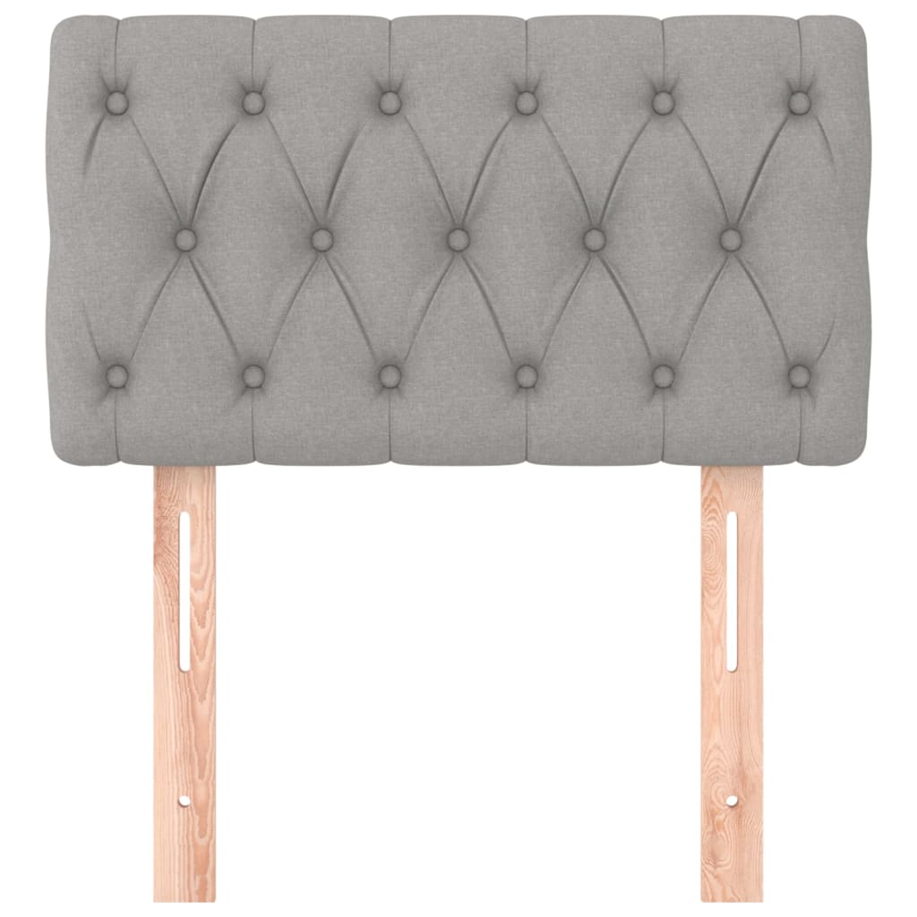 Tăblie de pat, gri deschis, 80x7x78/88 cm, textil GartenMobel Dekor