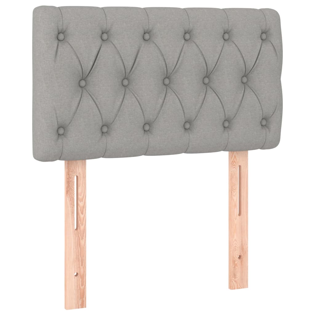 Tăblie de pat, gri deschis, 80x7x78/88 cm, textil GartenMobel Dekor