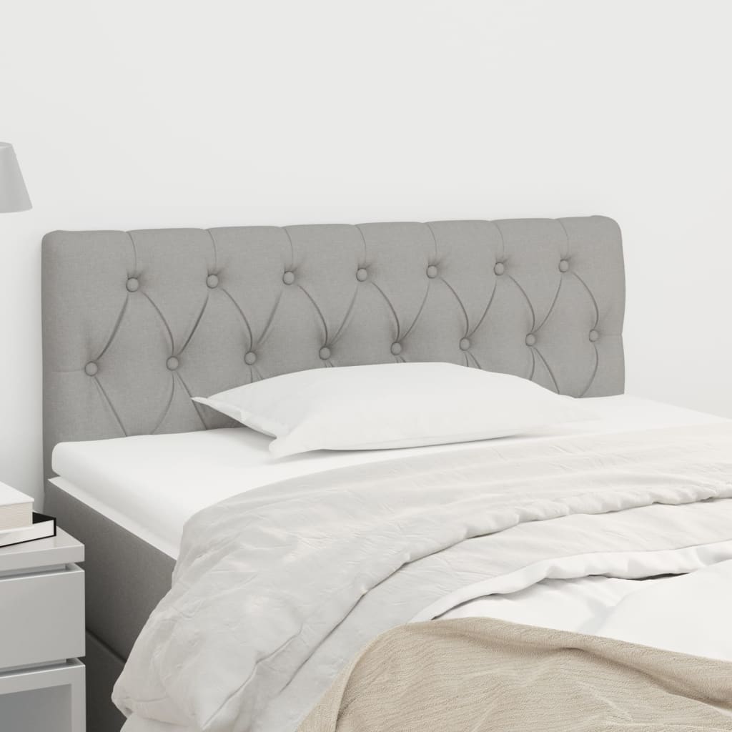 Tăblie de pat, gri deschis, 90x7x78/88 cm, textil GartenMobel Dekor
