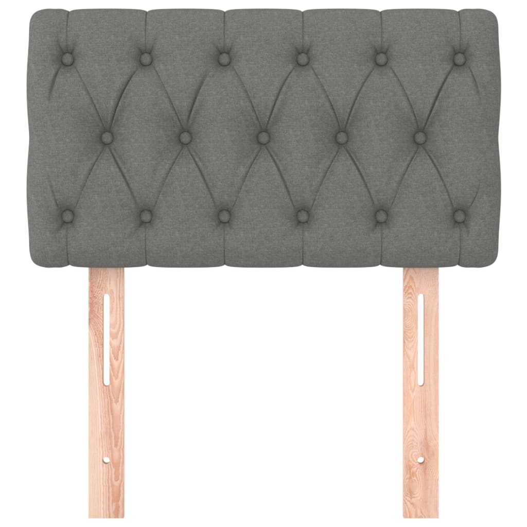 Tăblie de pat, gri închis, 80x7x78/88 cm, textil GartenMobel Dekor