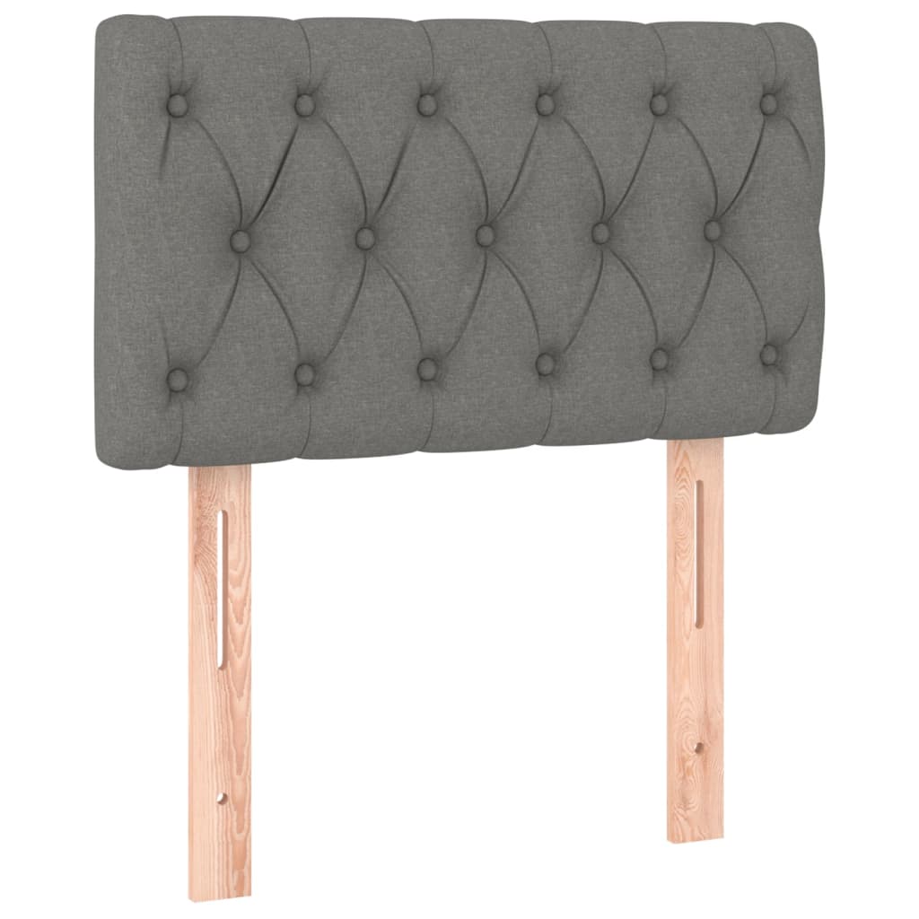 Tăblie de pat, gri închis, 80x7x78/88 cm, textil GartenMobel Dekor