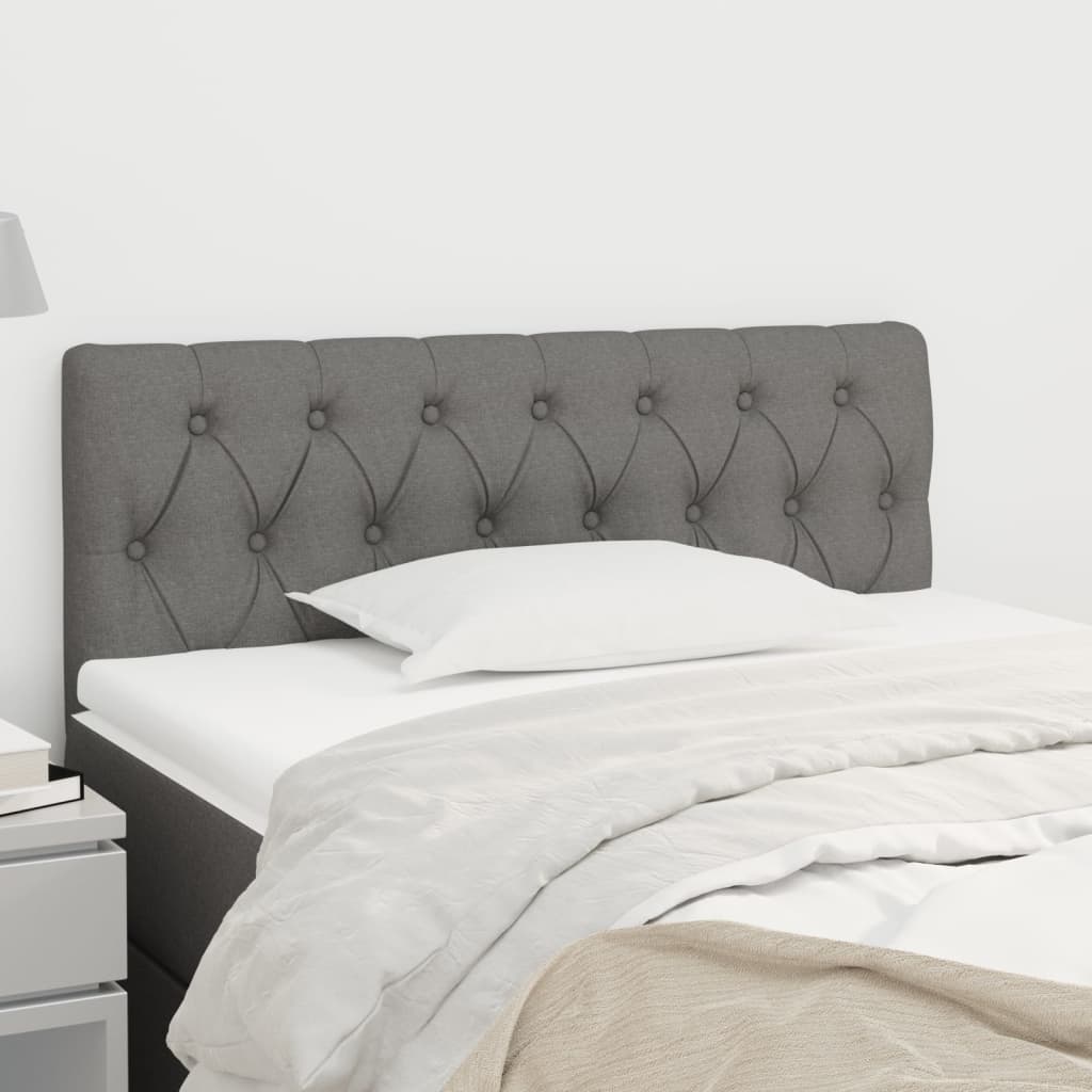 Tăblie de pat, gri închis, 90x7x78/88 cm, textil GartenMobel Dekor