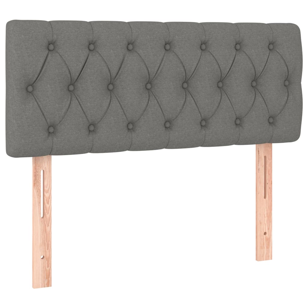 Tăblie de pat, gri închis, 90x7x78/88 cm, textil GartenMobel Dekor