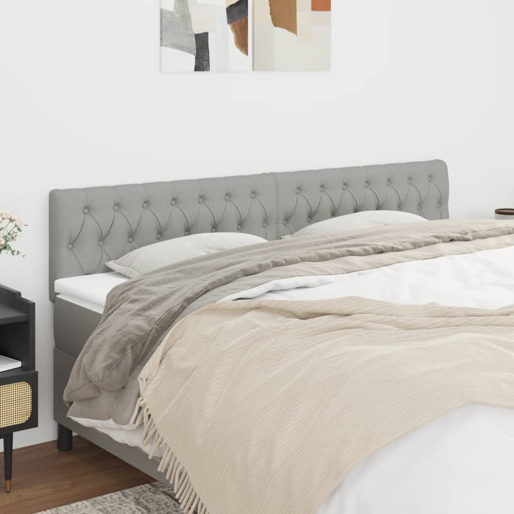 Tăblii de pat, 2 buc, gri deschis, 100x7x78/88 cm, textil GartenMobel Dekor
